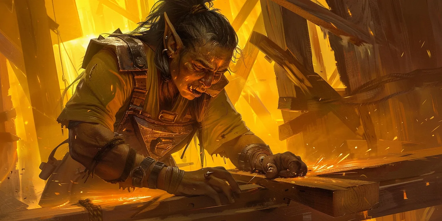 Atmospheric image depicting a practitioner of the Crafter